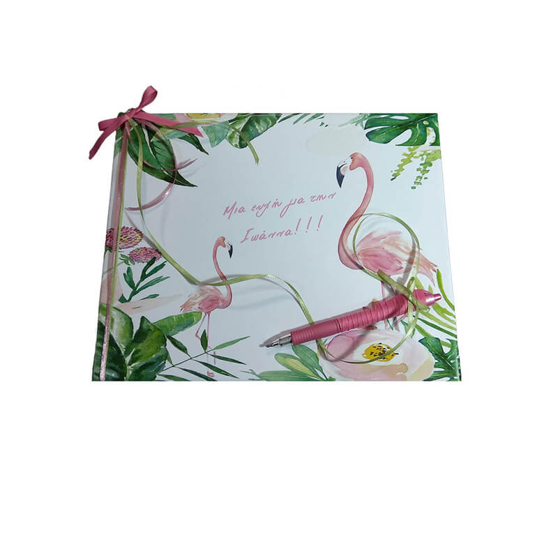 Βιβλίο ευχών Φλαμίνγκο (flamingo) 20042b