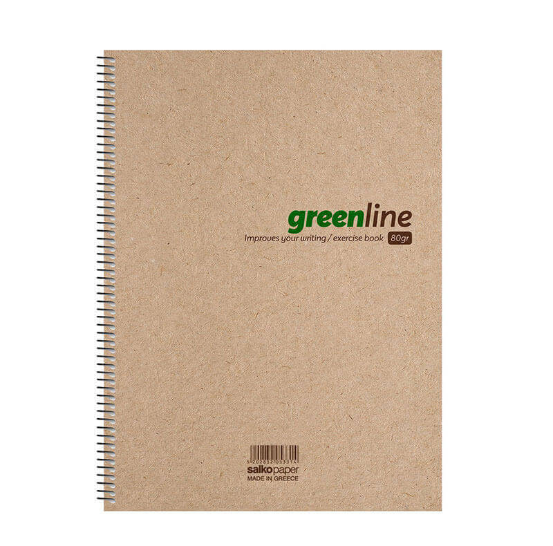 Τετράδιο Σπιράλ Α4 Salko Paper Greenline 4Θ.120Φ #5339
