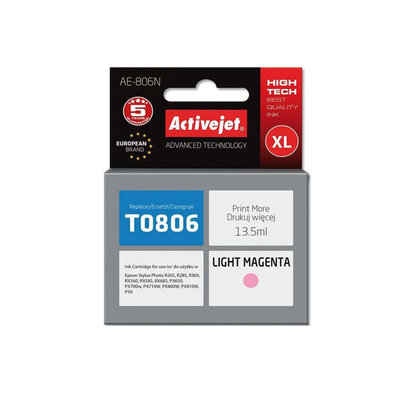 Active Jet Συμβατό Μελάνι Epson T0806 Light Magenta
