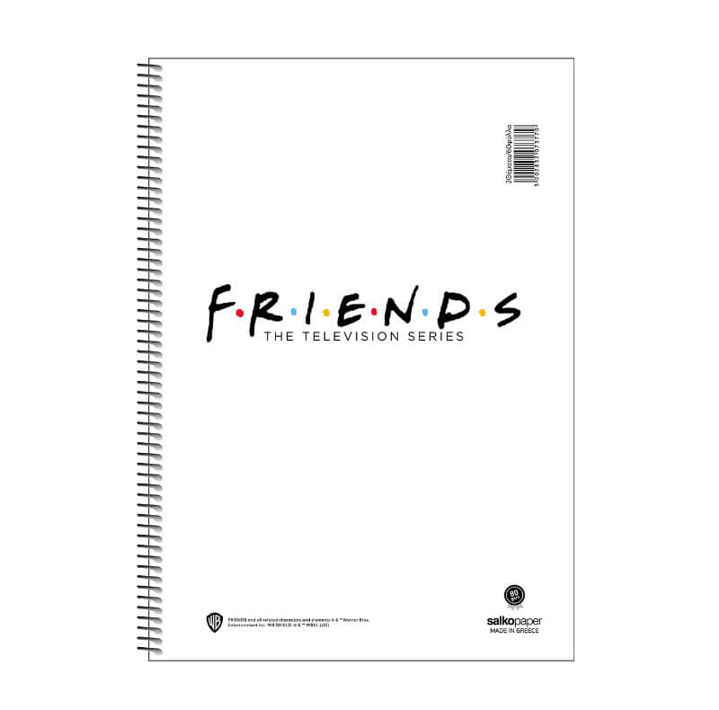 Τετράδιο Σπιράλ Α4 Salko Paper Friends V1 3Θ.90Φ (Δύο Χρώματα)