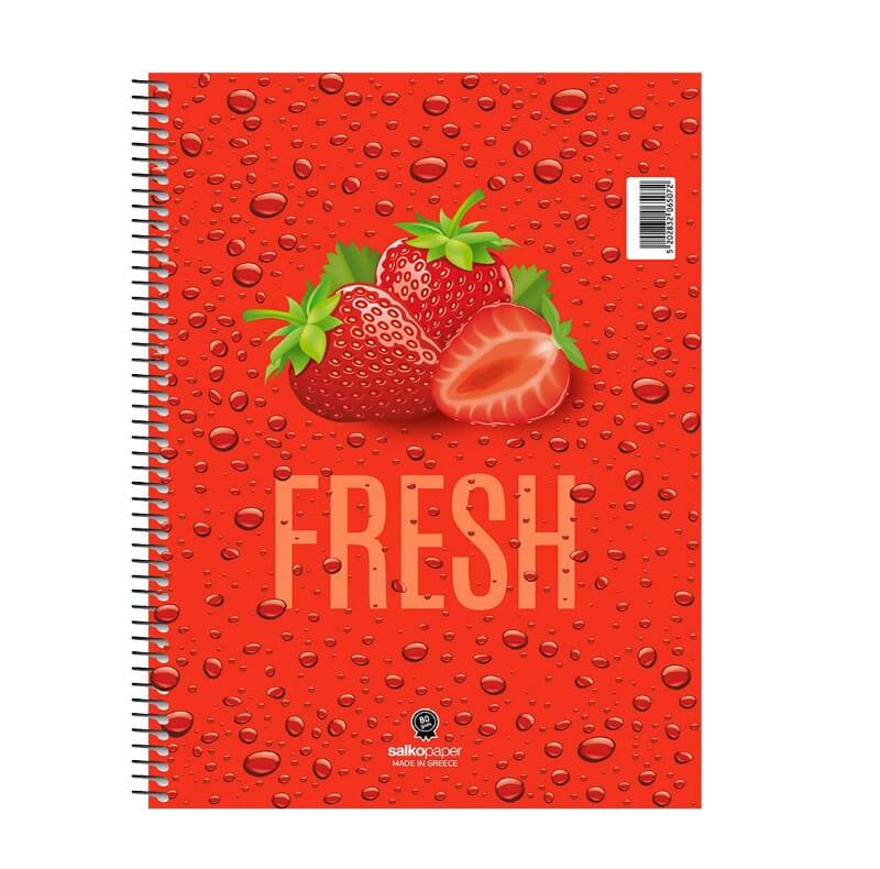 Τετράδιο Σπιράλ Α4 Salko Paper Fresh 4Θ