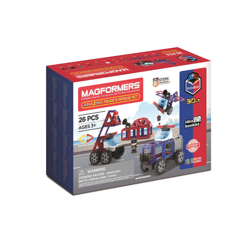 Magformers Amazing Police And Rescue σετ 26τμχ