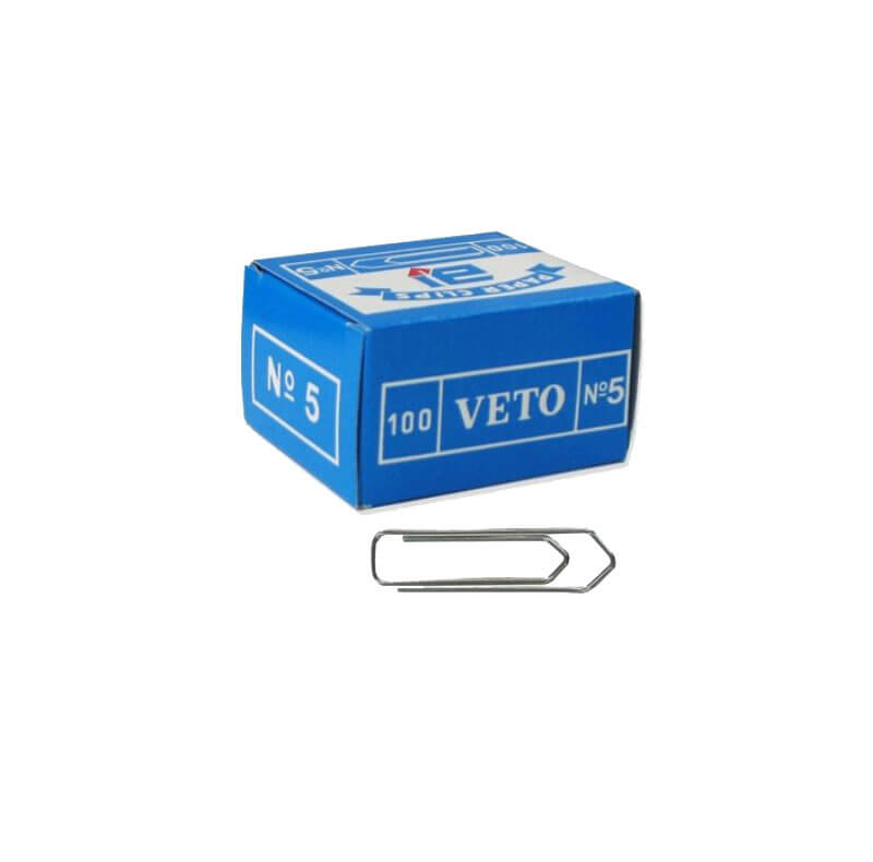 Συνδετήρες Μεταλλικοί Veto No.5 47mm 100τμχ