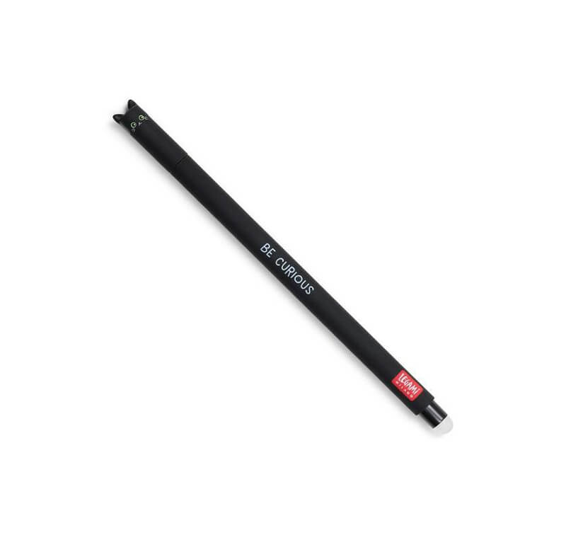 Legami Milano Στυλό Gel 0.7mm με μαύρο μελάνι που σβήνει Black Cat