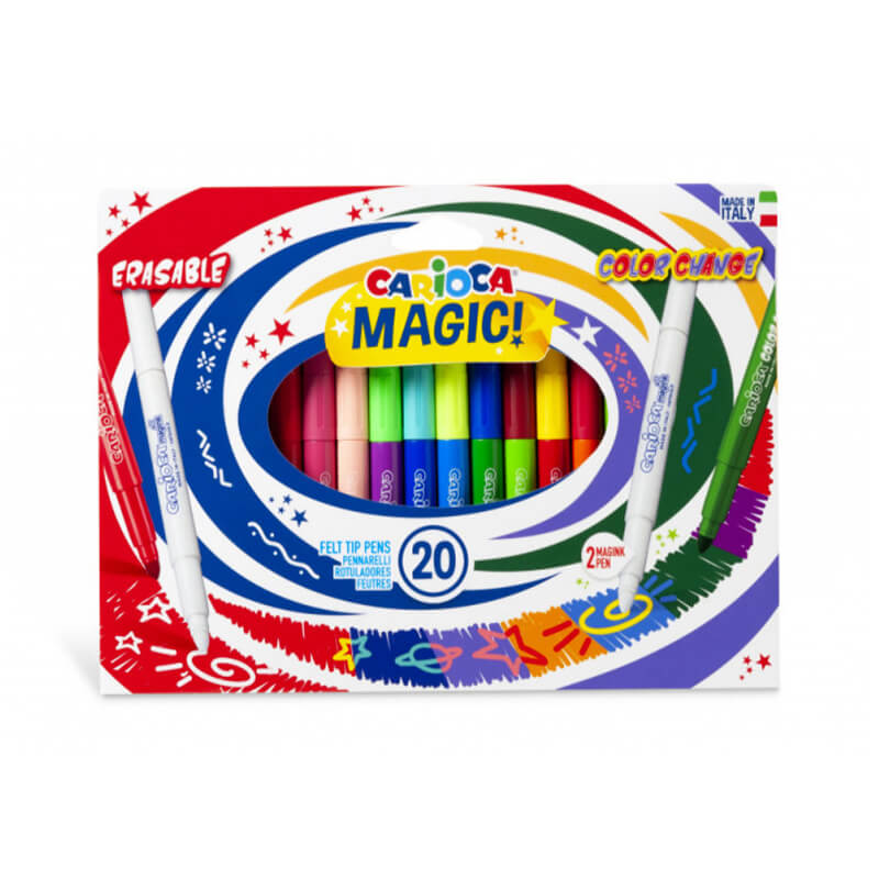 Carioca Magic Markers Μαγικοί Μαρκαδόροι Ζωγραφικής Χονδροί σε 20 Χρώματα