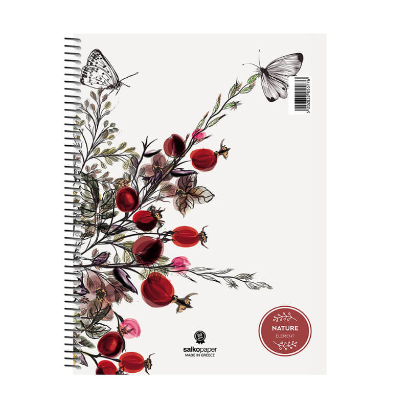 Τετράδιο Σπιράλ Α4 Salko Paper Nature 2Θ. 60Φ