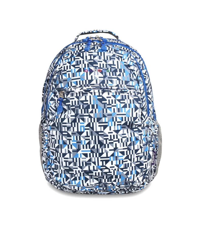 Jworld Τσάντα Πλάτης Δημοτικού Cornelia Geo Blue