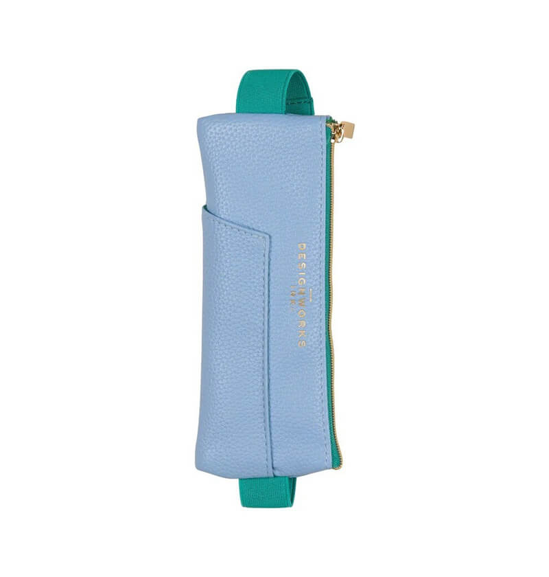 Κασετινα Λαστιχο Designworks Ink Pen Pouch Light Blue Green